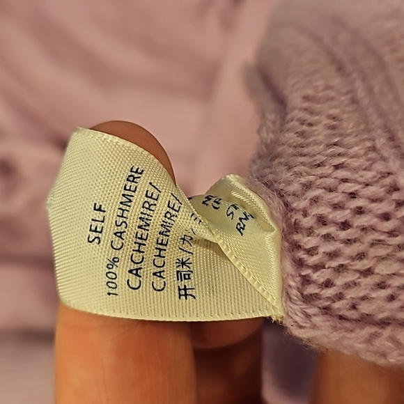 💕REBECCA MINKOFF💕 Lady Sweater ~ 100% Cashmere Lavender Mist Small S NWT - Picture 11 of 11